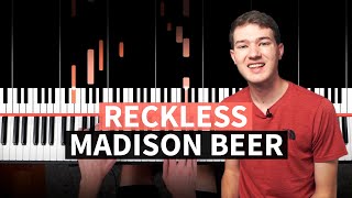 Reckless  Madison Beer  PIANO TUTORIAL accompaniment with chords [upl. by Elsworth]