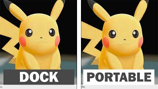 Pokémon Lets Go  Portable VS Dock  Graphics Comparison  Comparativa portátil [upl. by Hamfurd267]