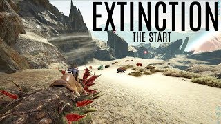 VELONASAUR Tames and Surviving EXTINCTION  Official PVP  ARK Survival [upl. by Yleek]