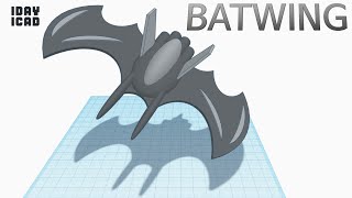 1DAY1CAD BATWING Tinkercad  Design  Project  Education [upl. by Nnylamme]