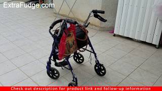 Drive Medical Four Wheel Rollator Walker Review [upl. by Gnah]