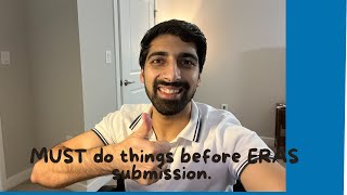 The Must Dos before the ERAS submission MATCH2025 USMLE [upl. by Ycal]