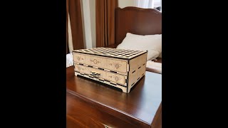 Laser Cutting a Bee Themed Jewelry Box [upl. by Jordans185]