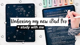 Ipad pro 2020 unboxing  study with me  GoodNotes [upl. by Ruthi]