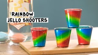 Rainbow Jello Shots in a Cup  Tipsy Bartender [upl. by Zurheide]