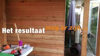 Hoe doen ze dat Terras overkapping maken van Douglas hout deel 2 [upl. by Akfir6]