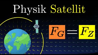 Satelliten Beispiele in der Physik  geostationär Umlaufzeit Radius Zentrifugalkraft [upl. by Nyrol482]