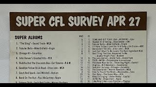 WCFL music survey from April 27 1974 Chicago 1000 AM [upl. by Feerahs]