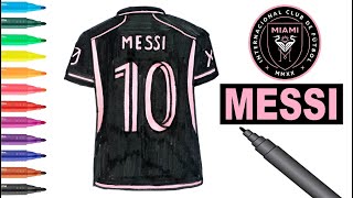 Easy Drawing Inter Miami Messi Jersey I Kolay Inter Miami Messi Forma Çizimi I Forma Nasıl Çizilir [upl. by Lyndes]