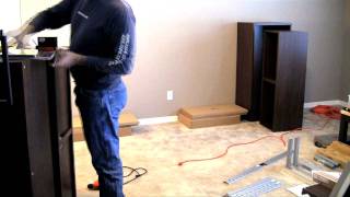 Ikea BestaFramsta  Wall Mount Entertainment Center Assembly Part 2 [upl. by Pozzy]