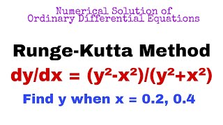 37 RungeKutta Method  Problem2  Complete Concept [upl. by Ainav]