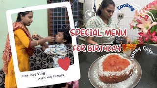 HOMEMADE HONEY CAKE for Krithik’s Birthday🎂Chicken BiriyaniPancakeBirthday Vlog in Tamil [upl. by Vardon]