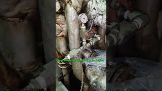 Thermal heating oil coil pipe for HFO storage tank heating check amp pressure test found no leaking [upl. by Agustin]