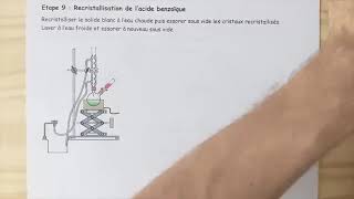 Etape 9 du protocole  recristallisation de lacide benzoïque [upl. by Diehl96]