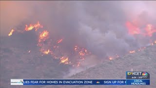 Borel Fire rages through canyon near Caliente Bodfish Road [upl. by Goodrow]