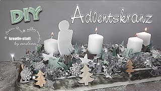 DIY  Deko Idee Advent Kranz Nest mit Engel  Deco Idea Advent Wreath Nest with Angel [upl. by Ahaelam]