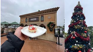 Epcot  Christmas Decorations  Snacks Walt Disney World  Florida [upl. by Tija]