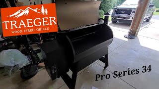 Traeger Pro Series 34 Pellet Grill unboxing and setup [upl. by William]