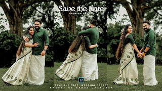 Save The Date Lightroom Preset  Wedding Presets  Free Lightroom Mobile Dng Preset Sanal Chandran [upl. by Carol]