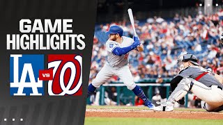 Dodgers vs Nationals Game Highlights 42324  MLB Highlights [upl. by Etoile]