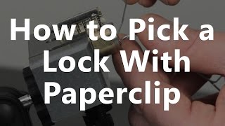 How to pick a lock with a paperclip and create makeshift lockpick tools [upl. by Nylrak455]