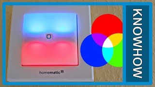 Homematic IP Schaltaktor mit Signalleuchte HmIPBSL  direkte Verknüpfungen  RGB Farbsteuerung [upl. by Otreblif]