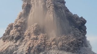 Krakatoa volcano explodes spectacular huge eruption two months before 2018 tsunami [upl. by Colette]