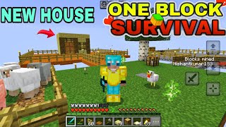 I MADE HOUSE IN MINECRAFT ONE BLOCK EP3 [upl. by Zachar]