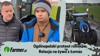 Ogólnopolski protest rolników Relacja na żywo z Łomaz woj lubelskie  90224r  cz2  Farmerpl [upl. by Enniroc]