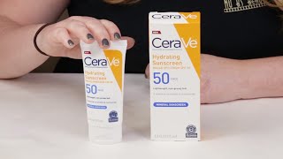 CERAVE NEW 🆕 Hydrating Face Mineral Sunscreen Lotion SPF 50 Review [upl. by Swagerty]