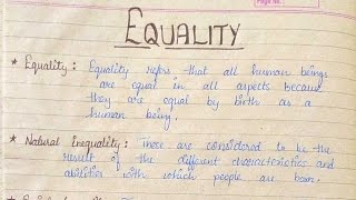 Handwritten notes of Equality class 11 [upl. by Tirrell]