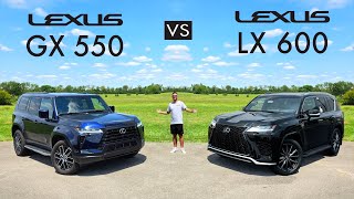 LUXURY TANKS  2024 Lexus GX 550 vs 2024 Lexus LX 600 Comparison [upl. by Zechariah]