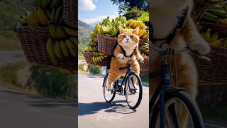 Cat Riding a Bike Is Just the Start 💀 funny viralvideo horror animals cat [upl. by Naaman672]