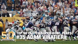 35 Adam Vinatieris Game Winning Field Goal Super Bowl XXXVIII  Top 50 Clutch Super Bowl Plays [upl. by Sehguh571]