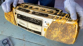 Restoration Old ｓｏｎｙ Stereo radio Cassette  Restore Boombox AMFM Radio [upl. by Etnemelc]