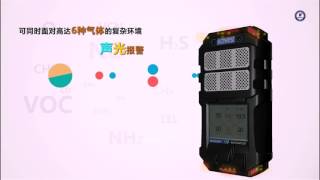 Portable Multigas DetectorE6000 portable 6gas Detector Henan Hanwei [upl. by Naegem]