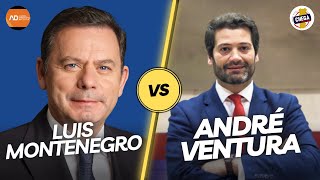 LUIS MONTENEGRO AD vs ANDRÉ VENTURA CHEGA  DEBATES LEGISLATIVAS 2024 [upl. by Idissak]