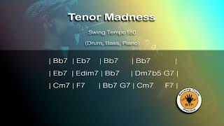 Tenor Madness Swing BackingTrack Tempo180 Drum Bass Piano  BackingTrackPractice [upl. by Naedan]