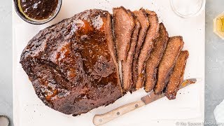 Slow Cooker Apricot Bourbon Beef Brisket  No Spoon Necessary [upl. by Yellehs221]