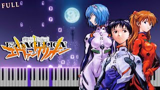 A Cruel Angels Thesis  Neon Genesis Evangelion OP on Piano FREE MIDI 10K Subs Special [upl. by Aitram]