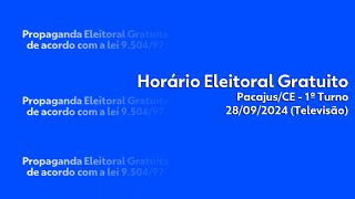 Horário Eleitoral Gratuito  candidatos à prefeitura de PacajusCE  televisão 28092024 [upl. by Anivek9]