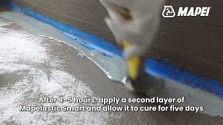 Waterproofing  Mapelastic Smart  Mapei India [upl. by Atineb]