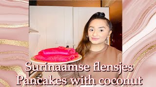 MIJN MOEDER HAAR GEHEIME FLENSJES RECEPT  COCONUT PANCAKES KLAARMAKEN  RAMPIARE HOELAS [upl. by Beeck]