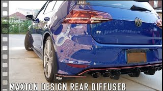 Maxton Design Rear Diffuser Install on the MK7 Golf R for a more Aggressive Look [upl. by Alludba]