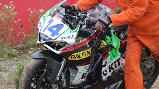 Ducati V2 Supersport Crash  BSB Donnington Park 2024 [upl. by Larkin]