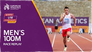 Mens 100m Final  Race Replay  European Athletics U18 Championships [upl. by Hughes]