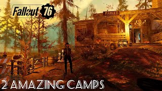 Fallout 76  2 Amazing Camps with Shelters [upl. by Neira]