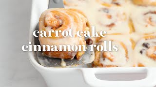 Vegan Carrot Cake Cinnamon Rolls [upl. by Regni804]