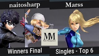 naitosharp Sheik Joker vs Marss Zero Suit Samus  Top 6 Winners Final  Meter Management [upl. by Eiramlatsyrc60]