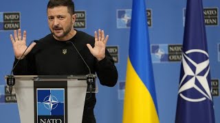 Zelensky a Bruxelles Ucraina conta su aiuti da 40 miliardi di dollari dalla Nato [upl. by Lucina]